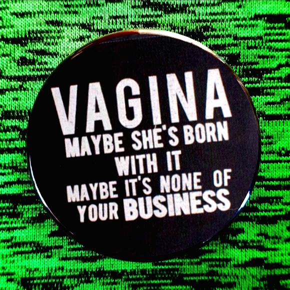 Accessories - 2.25 inch none of your business button badge pin
